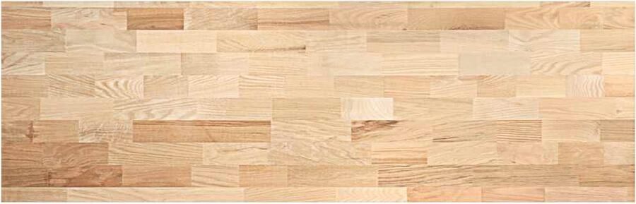 VidaXL Keuken werkblad rechthoekig 200x63 5x2 7 cm massief eikenhout