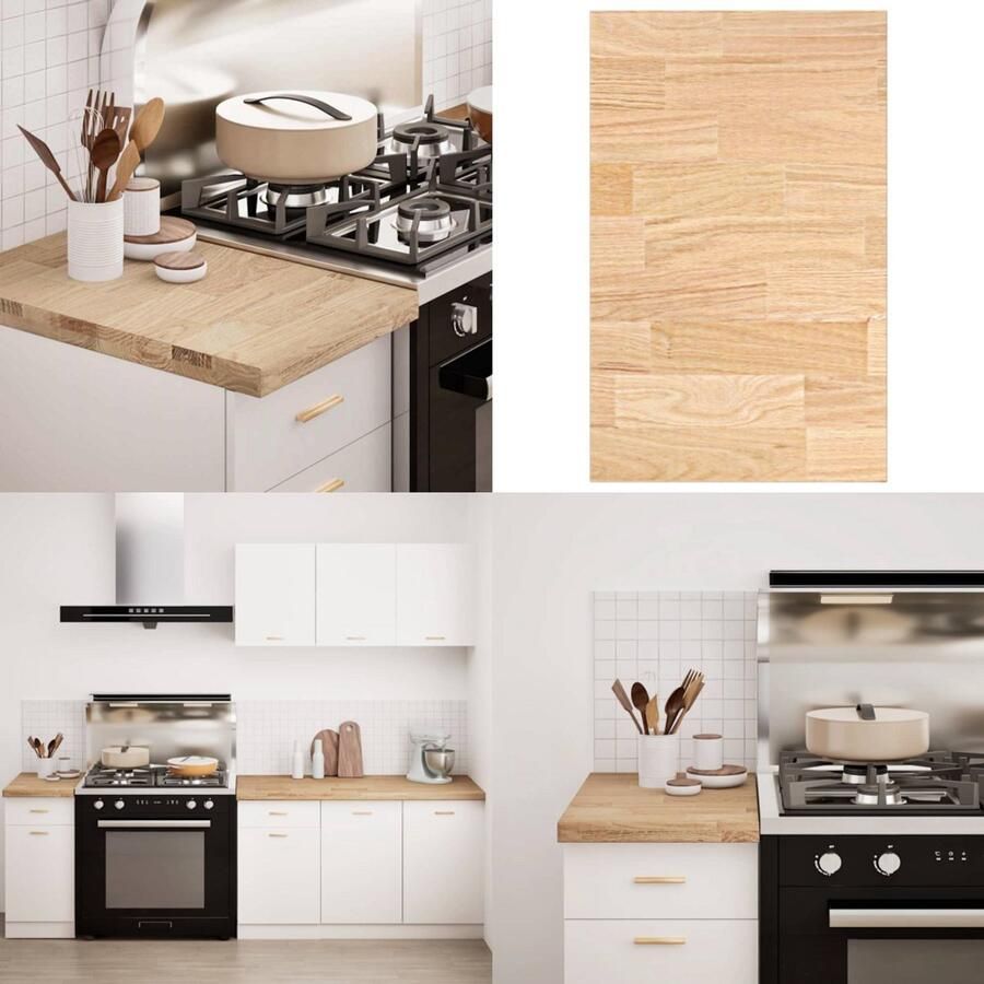 VidaXL Keuken werkblad rechthoekig 40x63 5x4 cm massief eikenhout Keuken Werkblad Keuken Werkbladen Werkblad Aanrecht