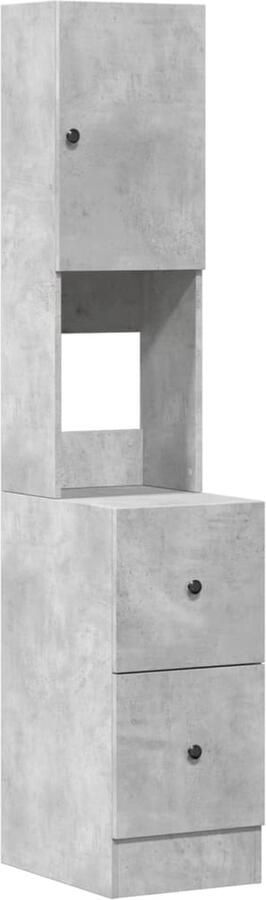 VidaXL -Keukenkast-35x50x180-cm-bewerkt-hout-betongrijs