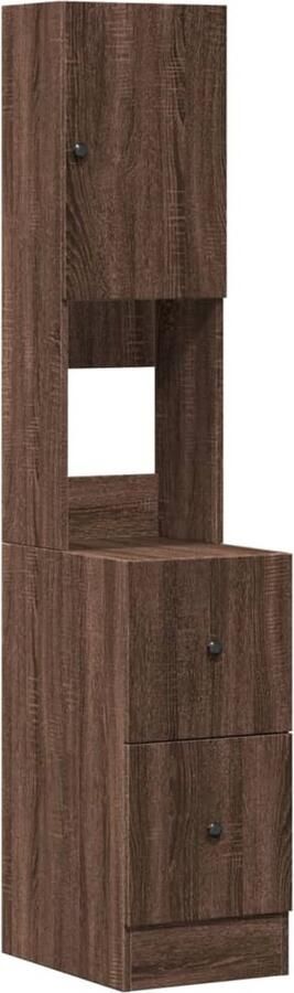 VidaXL -Keukenkast-35x50x180-cm-bewerkt-hout-bruin-eikenkleurig