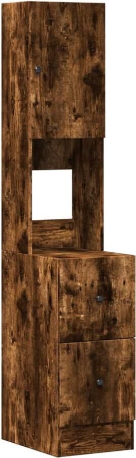 VidaXL -Keukenkast-35x50x180-cm-bewerkt-hout-gerookt-eikenkleurig