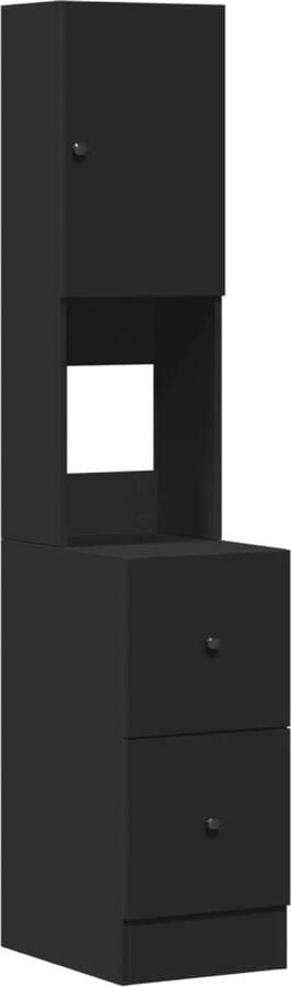 VidaXL -Keukenkast-35x50x180-cm-bewerkt-hout-zwart