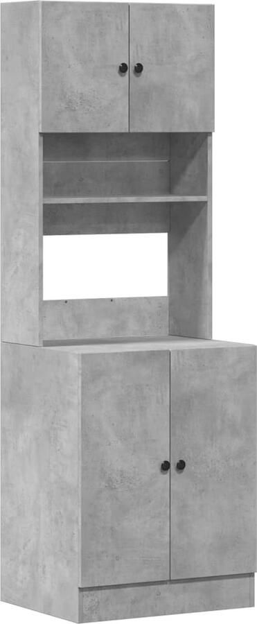 VidaXL Keukenkast 60x50x180 cm bewerkt hout betongrijs
