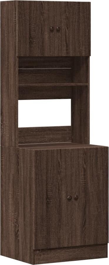 VidaXL Keukenkast 60x50x180 cm bewerkt hout bruin eikenkleurig