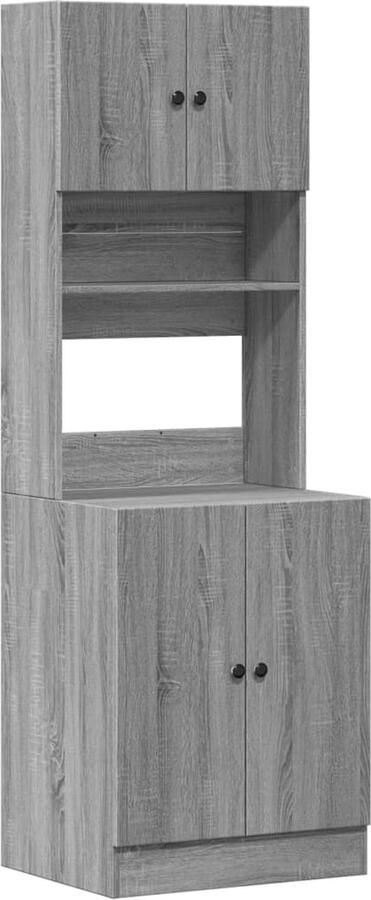 VidaXL Keukenkast 60x50x180 cm bewerkt hout grijs sonoma eiken