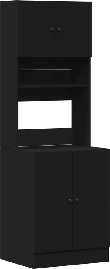 VidaXL Keukenkast 60x50x180 cm bewerkt hout zwart