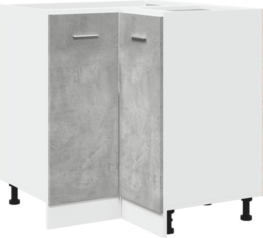 VidaXL Keukenkast 75 5x75 5x81 5 cm bewerkt hout betongrijs