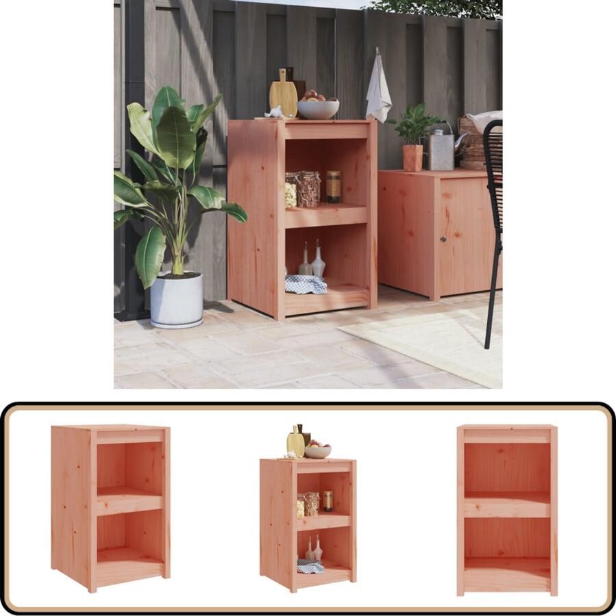 VidaXL Keukenkast Buiten 55x55x92 cm Douglashout Buitenterras Buitenshuis Koken Tuinkamer Hout Kast Douglas Hout
