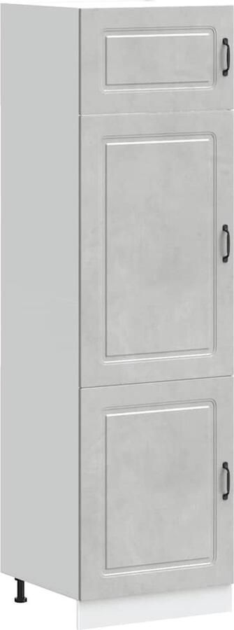 VidaXL Keukenkast Kalmar bewerkt hout betongrijs