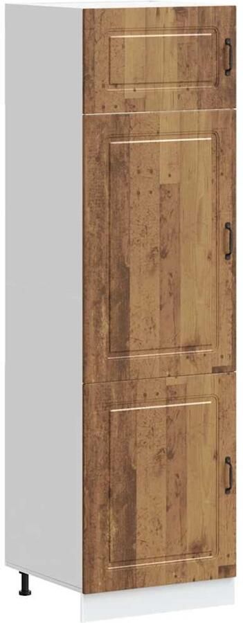 VidaXL Keukenkast Kalmar bewerkt hout oud houtkleurig