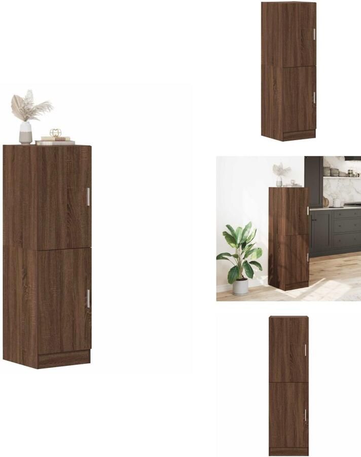 VidaXL Keukenkast Keukenkasten Kast Keukenkast 38x41 5x131 5 cm bewerkt hout bruin eikenkleurig