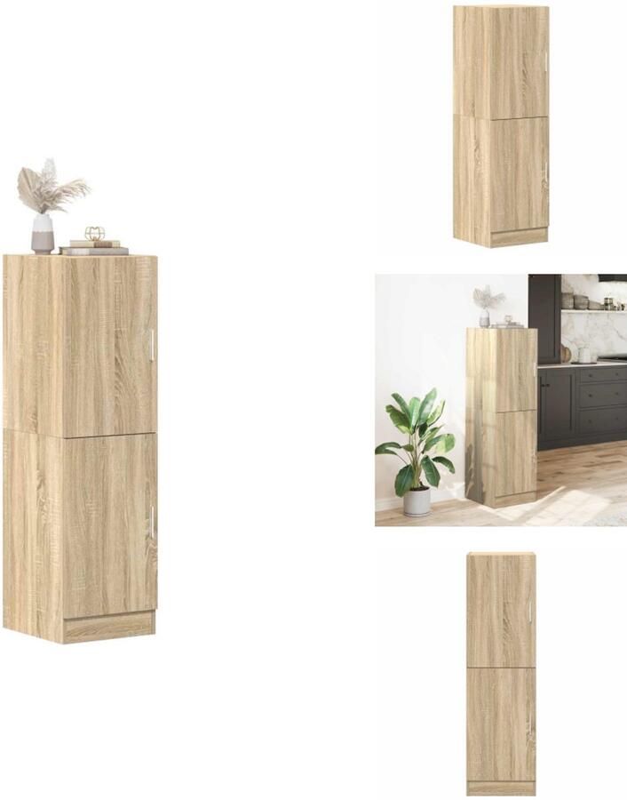 VidaXL Keukenkast Keukenkasten Kast Keukenkast 38x41 5x131 5 cm bewerkt hout sonoma eikenkleurig