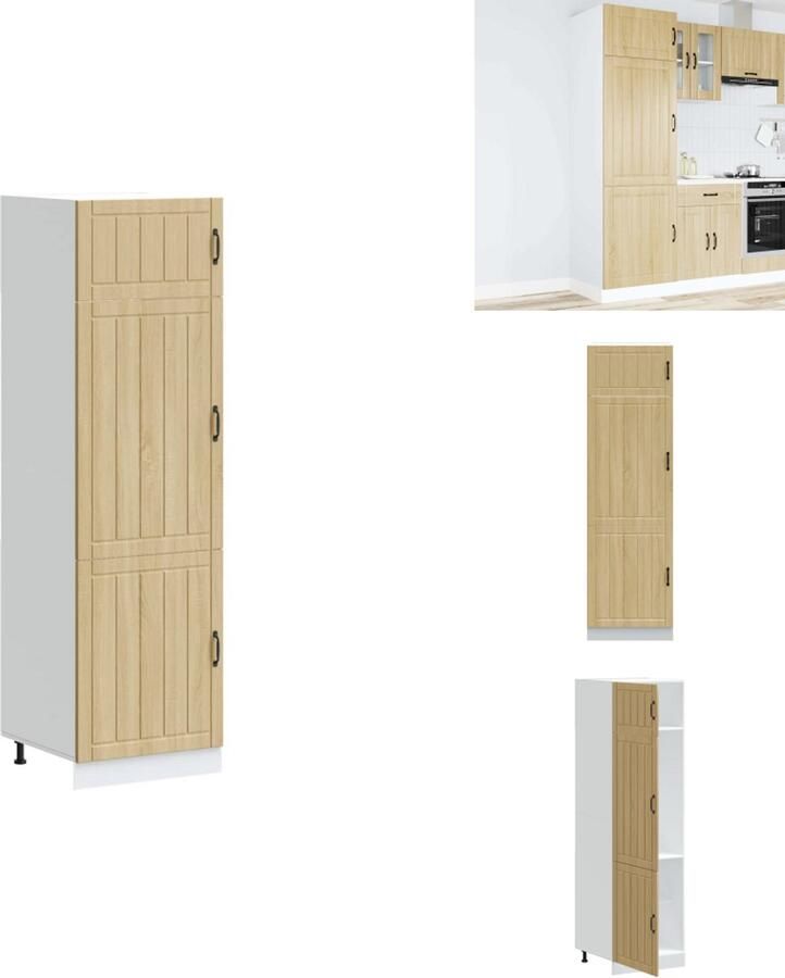 VidaXL Keukenkast Keukenkasten Keuken Kast Keuken Kasten Keukenkast Lucca bewerkt hout sonoma eikenkleurig
