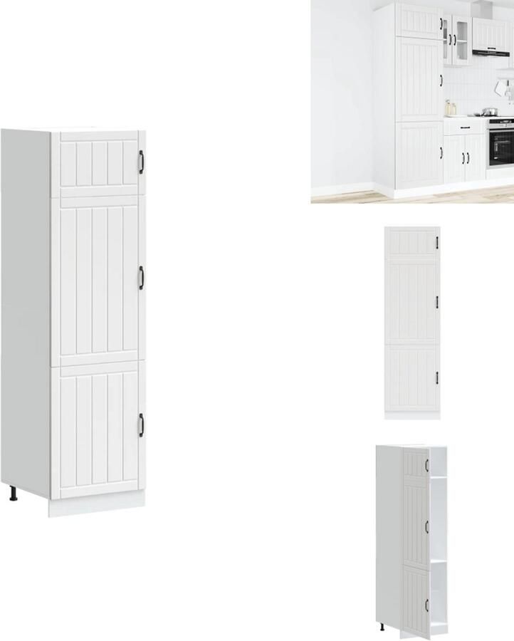 VidaXL Keukenkast Keukenkasten Keuken Kast Keuken Kasten Keukenkast Lucca bewerkt hout wit