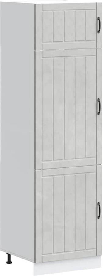 VidaXL Keukenkast Lucca bewerkt hout betongrijs