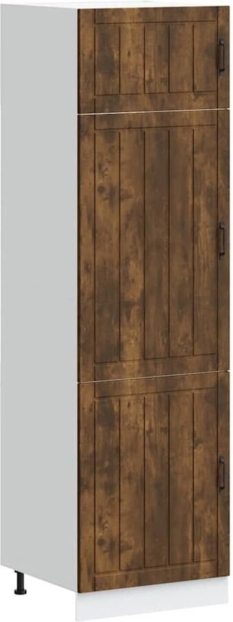 VidaXL Keukenkast Lucca bewerkt hout gerookt eikenkleurig