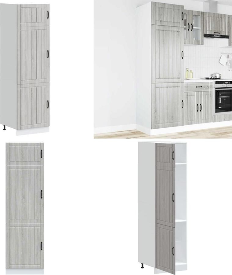 VidaXL Keukenkast Lucca bewerkt hout grijs sonoma eiken Keukenkast Keukenkasten Keuken Kast Keuken Kasten