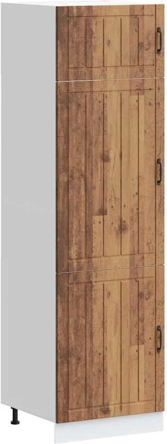 VidaXL Keukenkast Lucca bewerkt hout oud houtkleurig