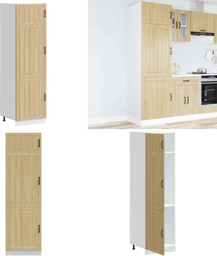 VidaXL Keukenkast Lucca bewerkt hout sonoma eikenkleurig Keukenkast Keukenkasten Keuken Kast Keuken Kasten