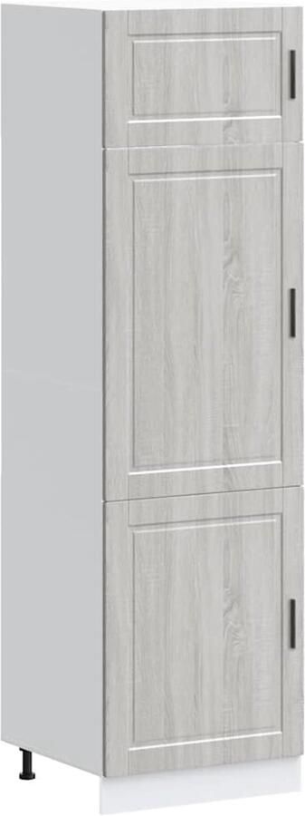 VidaXL Keukenkast Porto bewerkt hout grijs sonoma eiken