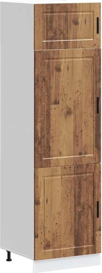 VidaXL Keukenkast Porto bewerkt hout oud houtkleurig