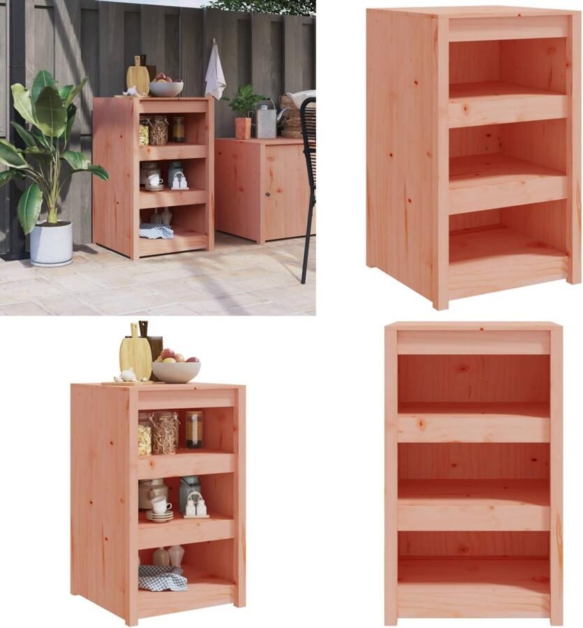 VidaXL Keukenkast voor buiten 55x55x92 cm massief douglashout Keukenkast Voor Buiten Keukenkasten Voor Buiten Buitenkeuken Kast Keukenkast Buiten
