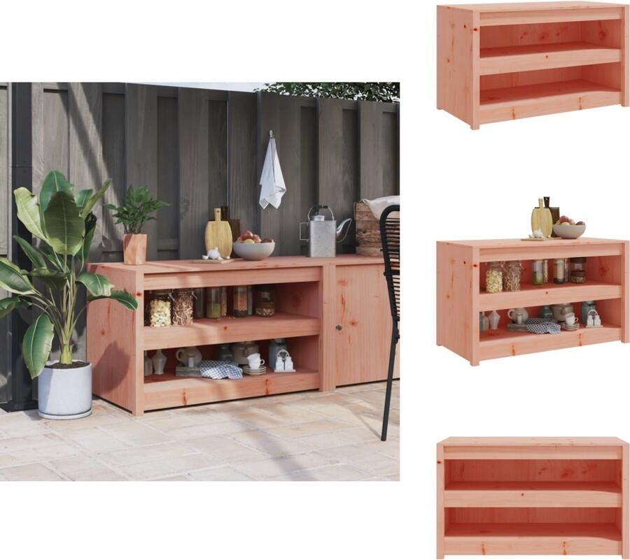 VidaXL Keukenkast Voor Buiten Keukenkasten Voor Buiten Buitenkeuken Kast Keukenkast Buiten Keukenkast voor buiten 106x55x64 cm massief douglashout