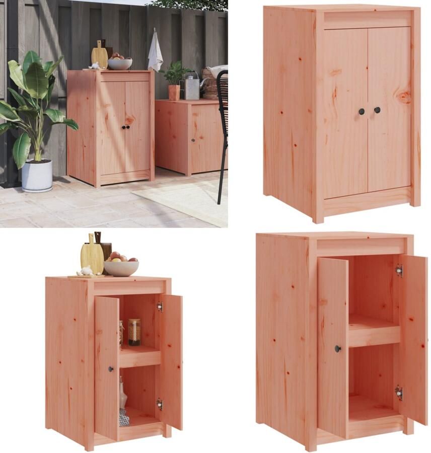 VidaXL Keukenkast voor buiten massief douglashout Keukenkast Voor Buiten Keukenkasten Voor Buiten Buitenkeuken Kast Keukenkast Buiten