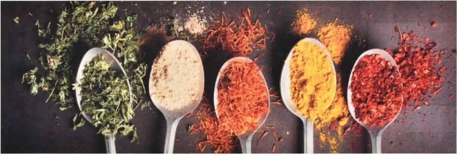 VidaXL Keukenmat Spoons Wasbaar 60x180 cm Vloermat Keukenmat Rekhoekig Vloerkleed Spoelen Print Polyamide Latex Antislip Wasbare Vloermat Binnen Vloermat - Foto 2