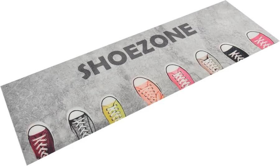 VidaXL Keukenmat Wasbaar 60x180 cm Fluweel Keukenmat Vloerkleden Keukentapijt Badkamertapijten Multifunctionele Tapijten Rubber Tapijt Luxe Tapijt Moderne Tapijt Trendige Tapijten Schoenzone Print - Foto 2