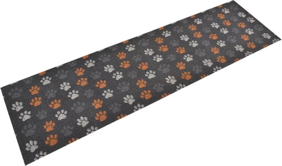 VidaXL Keukenmat Wasbaar Potenprint 45x150 cm Keukenmat Vloerkleden Antislip Mat Potten Print Polyamide Multicoloured Keukengerei Huishoudelijke Artikelen Woonaccessoires - Foto 2