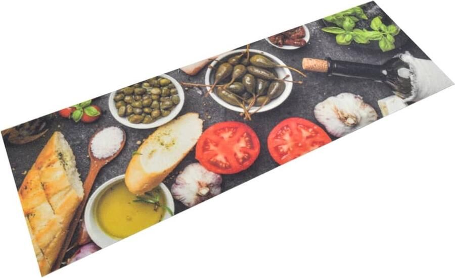VidaXL Keukenmat Wijnprint Wasbaar 60x180cm Keukenmat Vloerkleed Keukentapijt Antislip Mat Vinyl Mat Multifunctionele Mat Woonaccessoires Keuken Accessoires - Foto 2