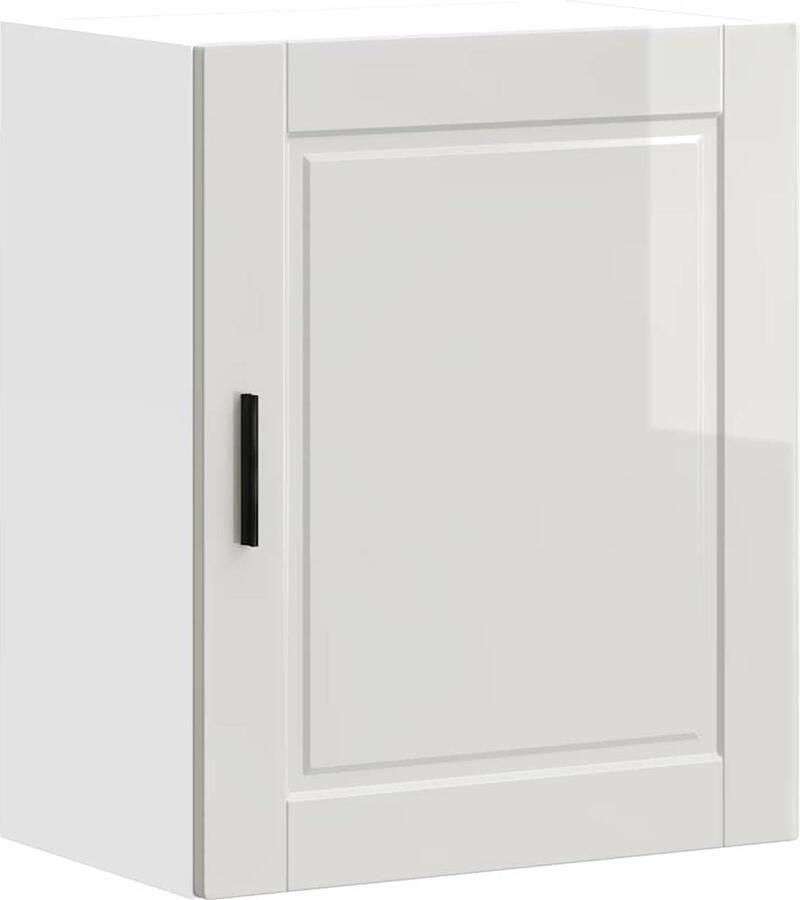 VidaXL Keukenwandkast Porto Bewerkte Hout Hoogglans Wit Keukenkast Wandkast Opslagoplossing Keukeninrichting Houten Kast - Foto 2