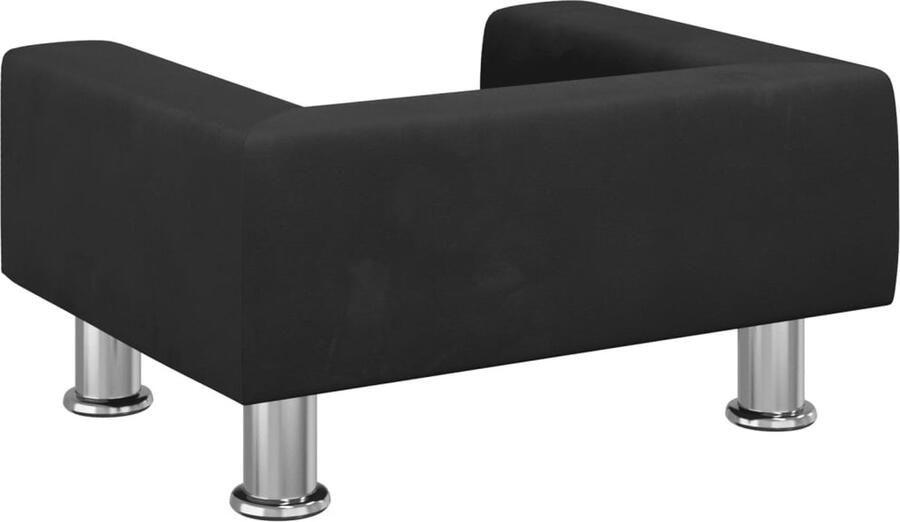 VidaXL Kinderbank 50x40x26 5 cm fluweel zwart - Foto 3