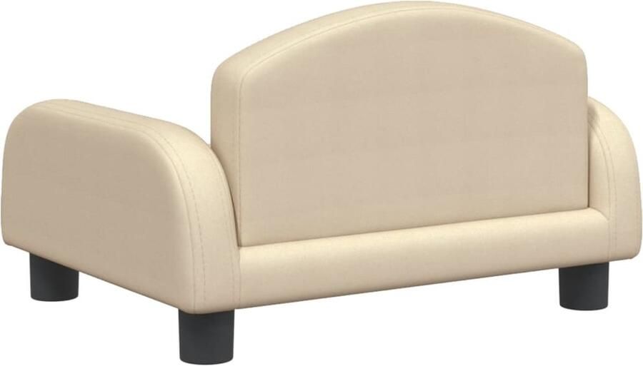 VidaXL Kinderbank Kinderbanken Kinder Bank Kinderbankje Kinderbank 50x40x30 cm stof crèmekleurig - Foto 6