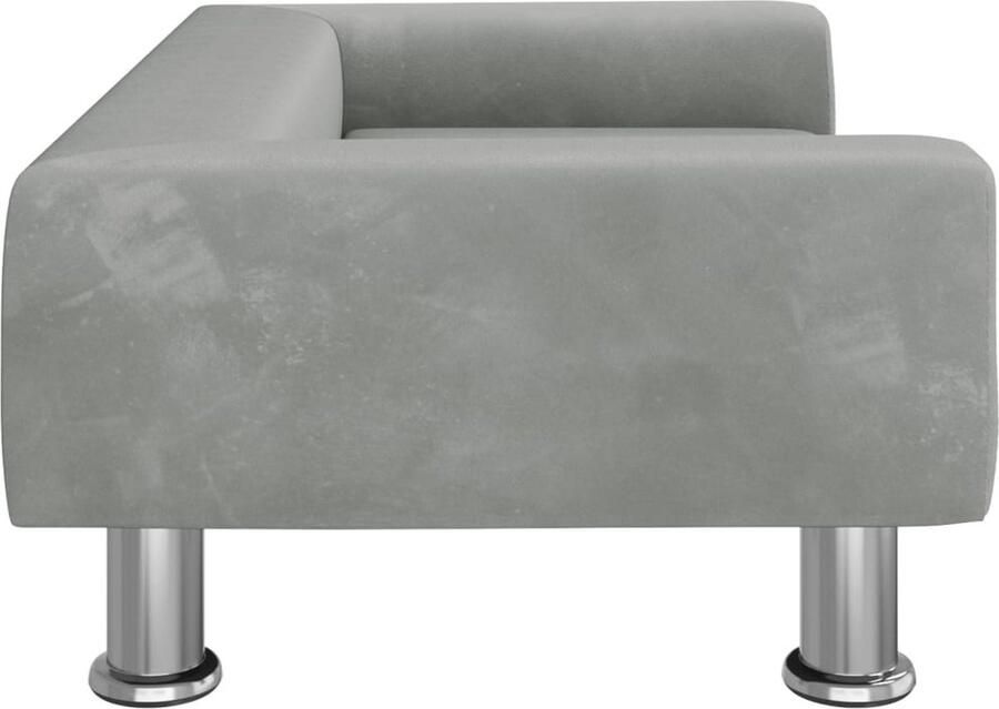 VidaXL Kinderbank Kinderbanken Kinder Bank Kinderbankje Kinderbank 70x45x26 5 cm fluweel lichtgrijs - Foto 3