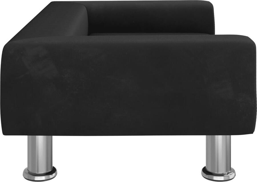 VidaXL Kinderbank 70x45x26 5 cm fluweel zwart - Foto 3