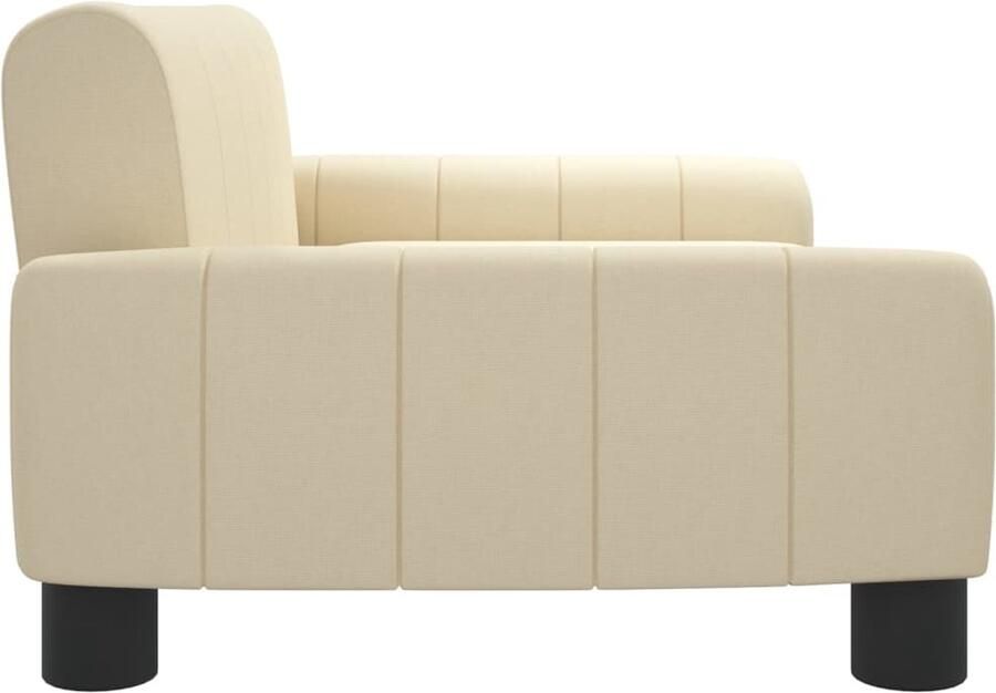 VidaXL Kinderbank 70x45x30 cm stof crèmekleurig - Foto 3