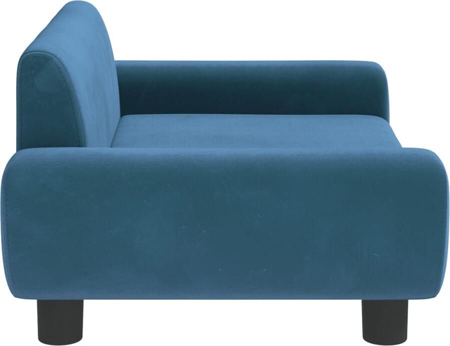 VidaXL Kinderbank 70x45x33 cm fluweel blauw - Foto 3