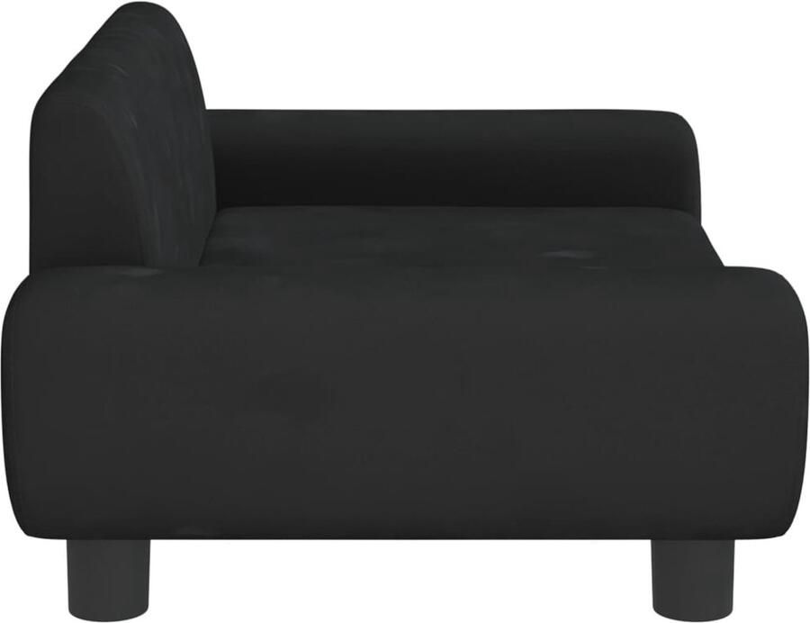 VidaXL Kinderbank 70x45x33 cm fluweel zwart - Foto 2