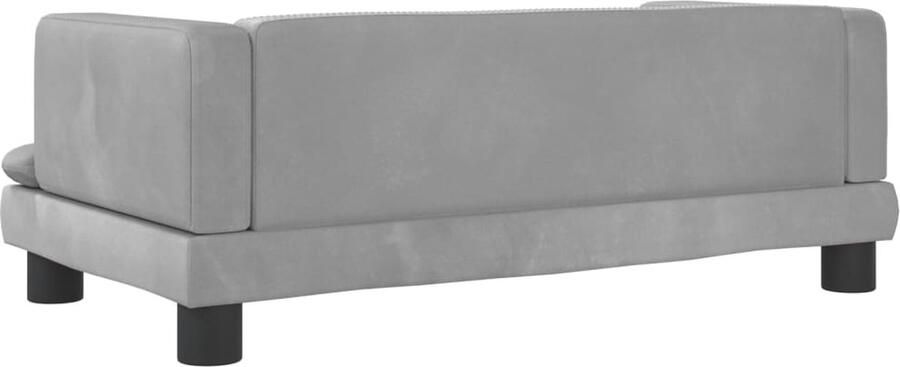 VidaXL Kinderbank Fluweel Lichtgrijs 80x45x30 cm Kinderstoel Kindermeubel Kids Bank Minibanc Speelgoed Stoel - Foto 2