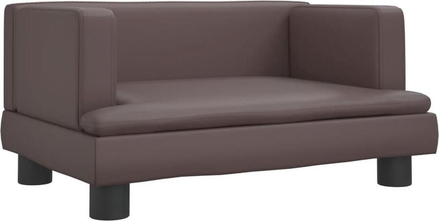 VidaXL Kinderbank Kunstleer Bruin 60x40x30 cm Kinderbank Kindermeubel Kidsstoel Stoel Voor Kinderen Bruine Kinderbank