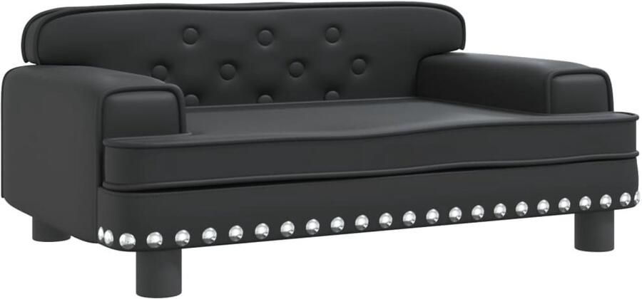 VidaXL Kinderbank Kunstleer Zwart 70x45x30 cm Kinderstoel Kinderbank Kids Stoel Speelgoedkast Kinderkamer Meubels