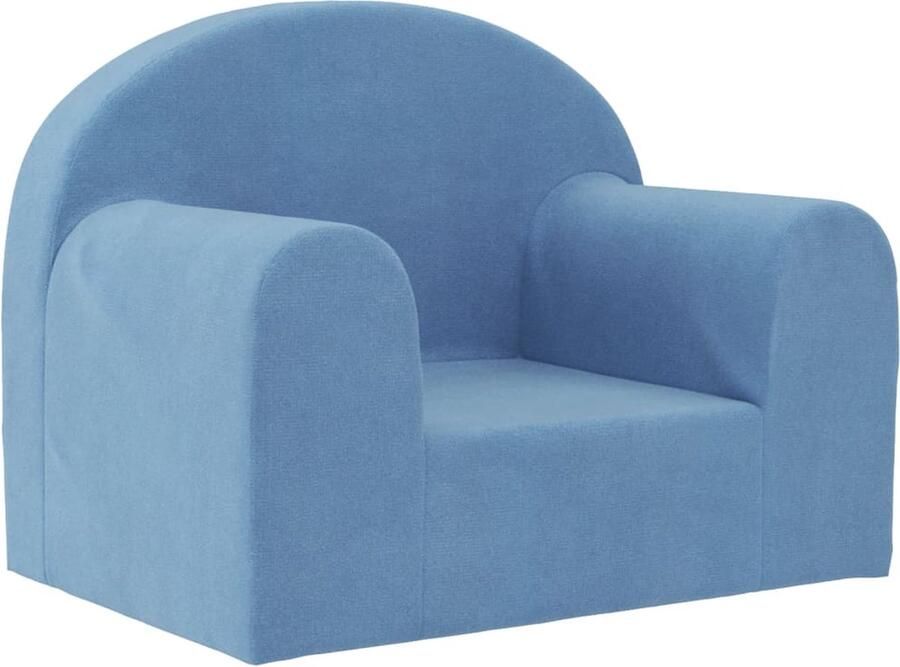 VidaXL Kinderbank Zacht Pluche Blauw