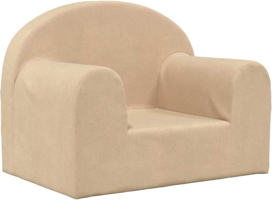 VidaXL Kinderbank Zacht Pluche Crèmekleurig