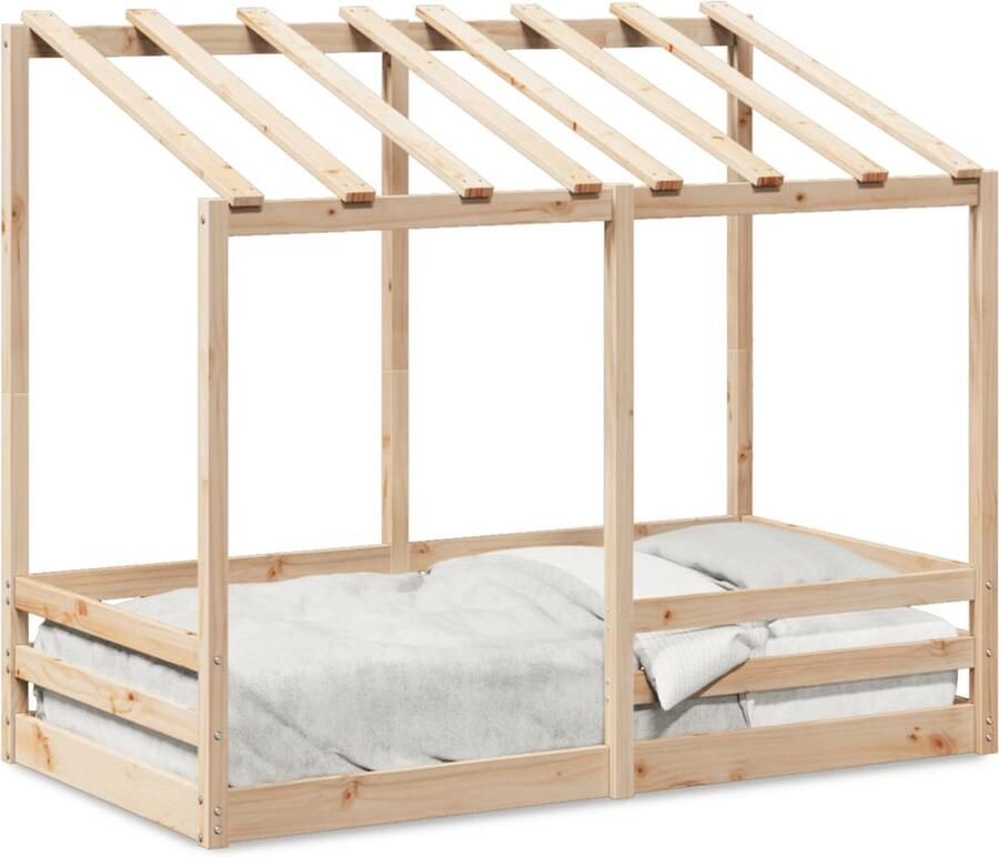 VidaXL Kinderbed met bedhuis 80x160 cm massief grenenhout - Foto 2