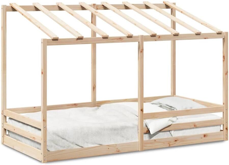 VidaXL Kinderbed met bedhuis 80x200 cm massief grenenhout
