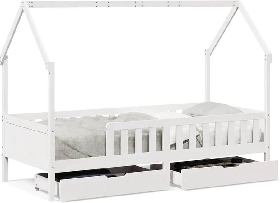 VidaXL Kinderbed met lades 90x190 cm Grenenhout