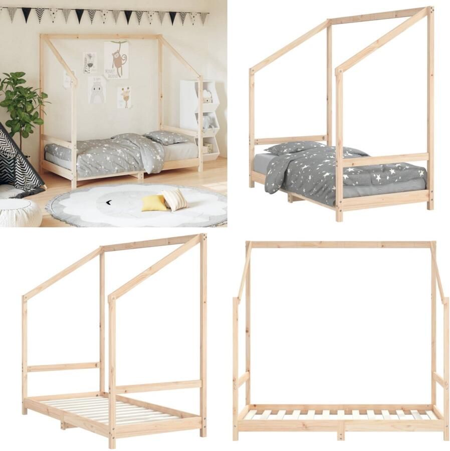 VidaXL Kinderbedframe 80x160 cm massief grenenhout Kinderbedframe Kinderbedframes Kinderbed Peuterbed - Foto 2