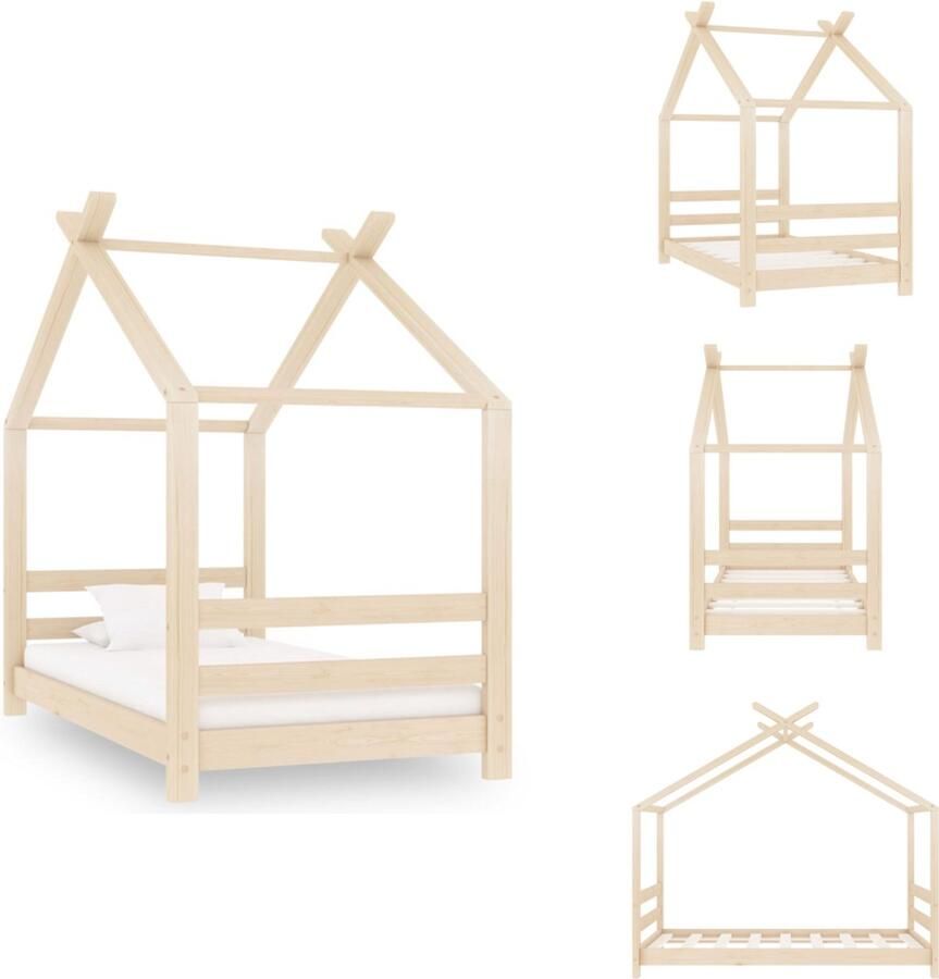 VidaXL Houten bedframe Boomhut-stijl 146 x 78 x 132 cm Geschikt voor 70 x 140 cm matras Massief grenenhout Bed - Foto 5